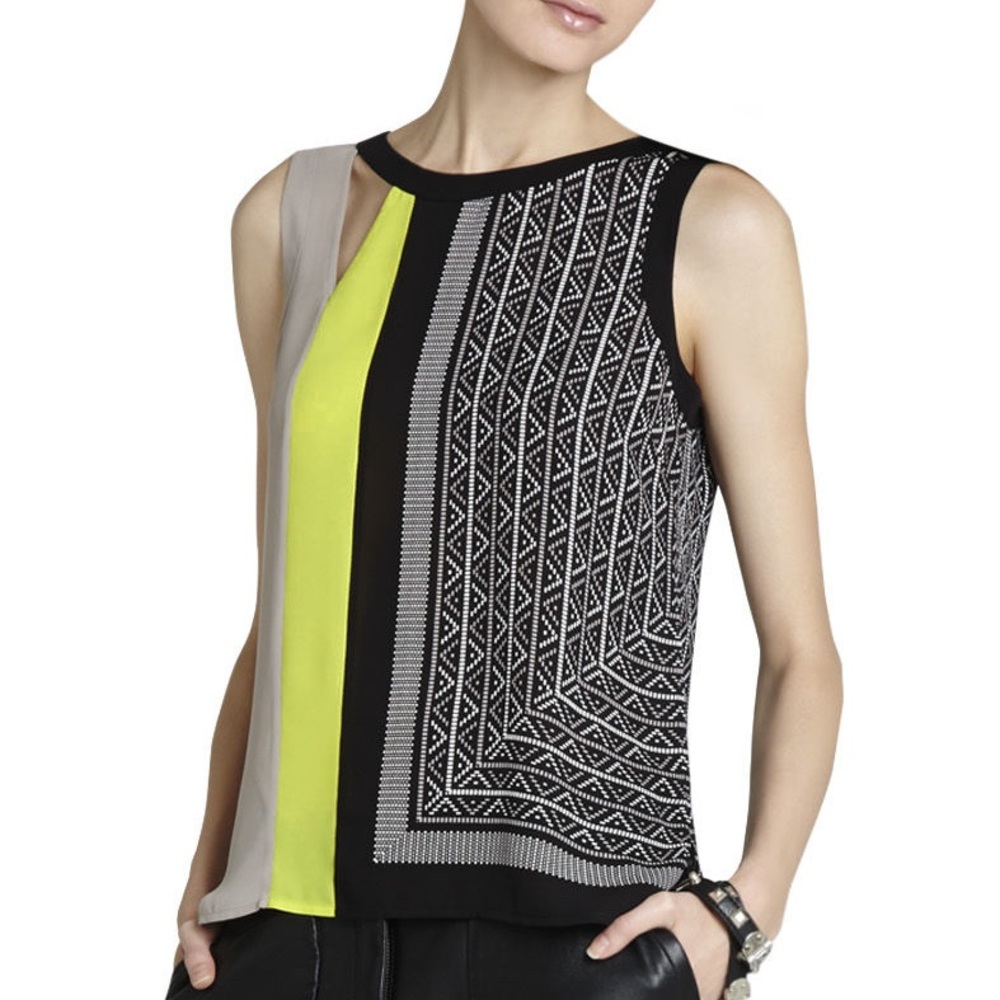 Gorgeous BCBGMAXAZRIA asymmetrical top blouse